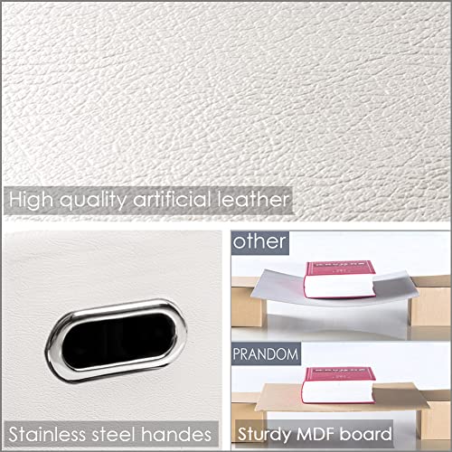 Large Stackable Storage Bins with Lids [5 (White / Large(5-Pack))