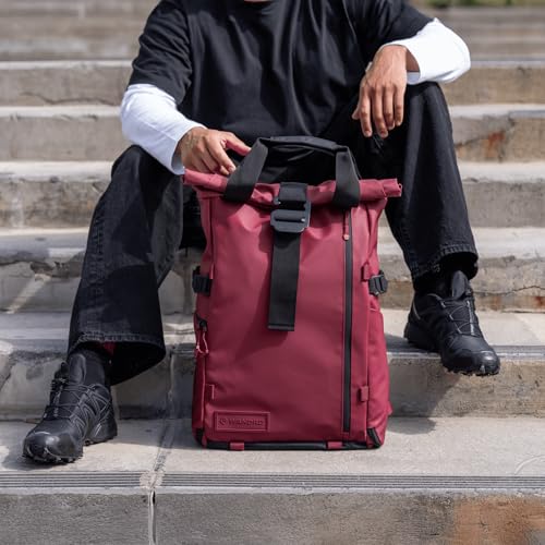 PRVKE Rolltop 31L V4 Camera Backpack (31L (Bag Only) / Rolltop / Black)