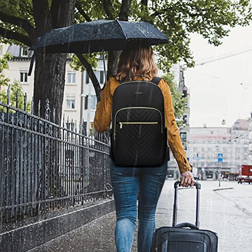 Large Travel Backpack Women with 17.3 (A Black / 18-Inch)
