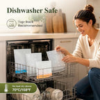 Dishwasher Safe Reusable Storage Bags Stand Up (Multicolor (3 Gallon + 3 Sandwich + 3 Snack ))