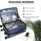 20 Inch Airline Approved Carry On Luggage (Navy)