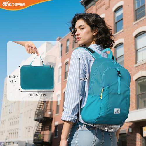 Small Packable Hiking Backpack 20L Anti (Cyan)
