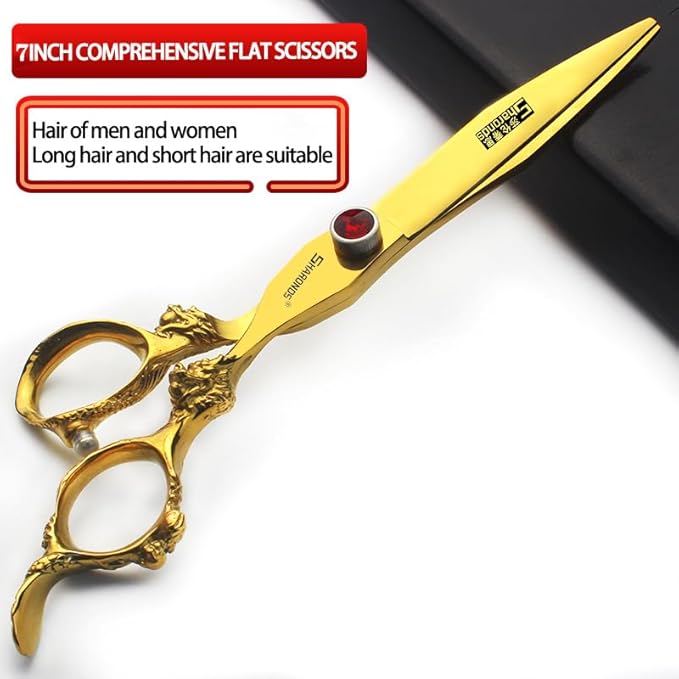 5.5/6 /7 Inch Purple Dragon Knight Professional Japanese Hair Scissors Barber Scissors Set (7 inch 2pc-C)