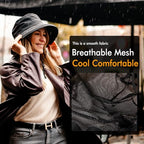 Women's Waterproof UPF 50+ Wide Brim Packable Rain Hat (737_red / Medium)