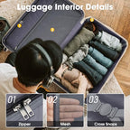 Luggage sets of 2 Piece (Luggage Set With Bags / Light Pink(20+24+bag))