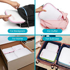 Compression Packing Cubes for Travel (01 Beautiful White / 4-Piece Set)