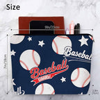 Baseball Makeup Organizer Bag Cosmetic Bag For Men Women (9 x 7.1 inch / Baseball)