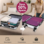Compression Packing Cubes for Travel (01 Red / 4-Piece Set)