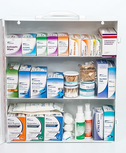 Restaurant Metal First Aid Cabinet (3 Shelf Cabinet / Class A with tablets | With Cabinet)