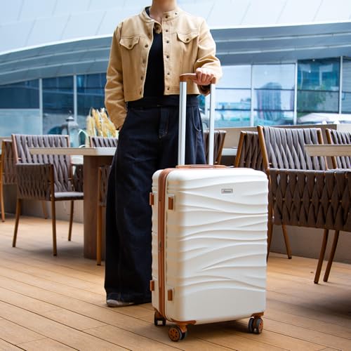 30" Hardside Checked Luggage (White)