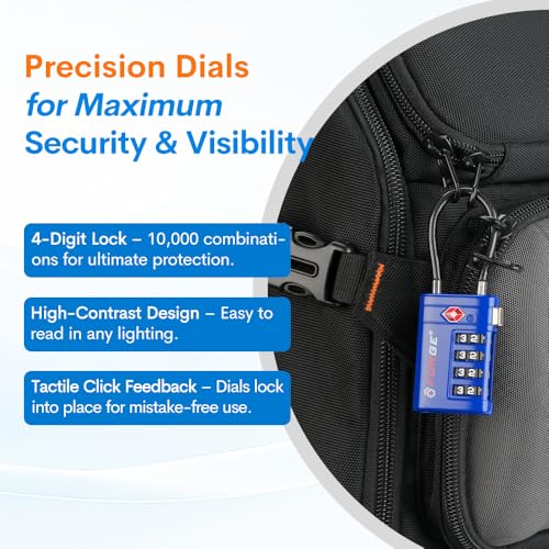 Open Alert TSA Approved Luggage Locks (4 Colors Green PK)