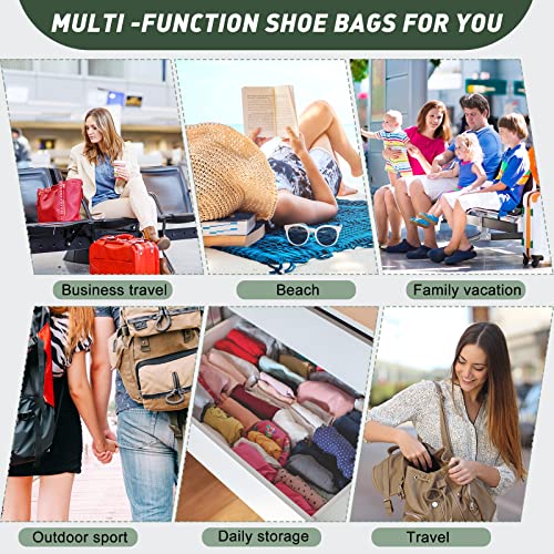 12 Pcs 8 x 17 in Single Shoe Bags for Travel with Drawstring