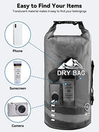 Dry Bag Waterproof Backpack with Phone Case (Black / 20L)