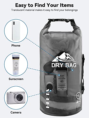 Dry Bag Waterproof Backpack with Phone Case (Black / 20L)