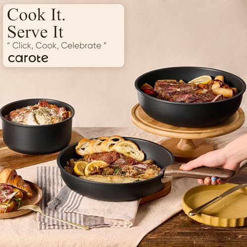 31pcs Pots and Pans Set Non Stick (Black / 31 Piece)