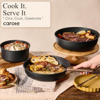 31pcs Pots and Pans Set Non Stick (Black / 31 Piece)