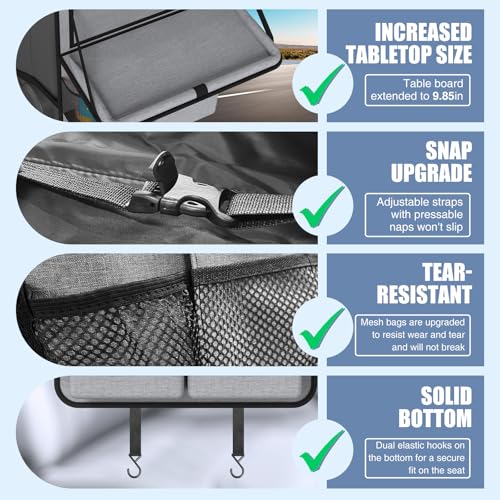 Car Backseat Organizer with Tablet Holder (Gray / 2pack)