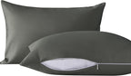 NTBAY 2 Pack Pillows with Microfiber Pillowcases, Soft Cotton Down Alternative by NTBAY