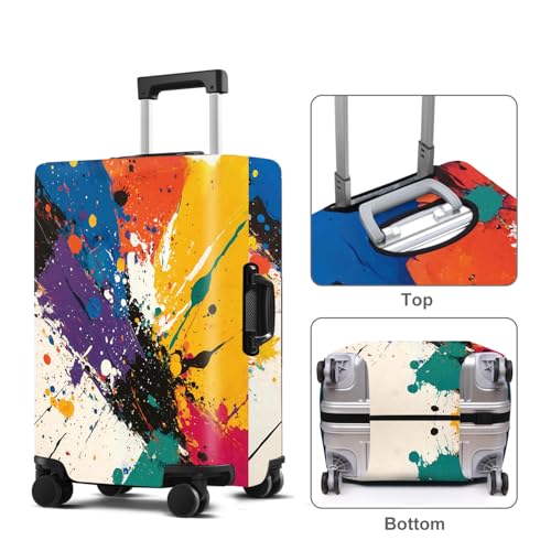 Watercolor Luggage Cover Washable Suitcase Protector Anti (Watercolor / XL(32-34inch suitcase))