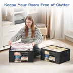 Clothes Storage Bags (Black / 6PACK)
