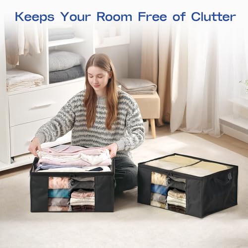 Clothes Storage Bags (Black / 4PACK)
