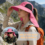 Sun Hat for Men Women with Neck Flap (6 3/4-6 7/8 / 1pack-rose)