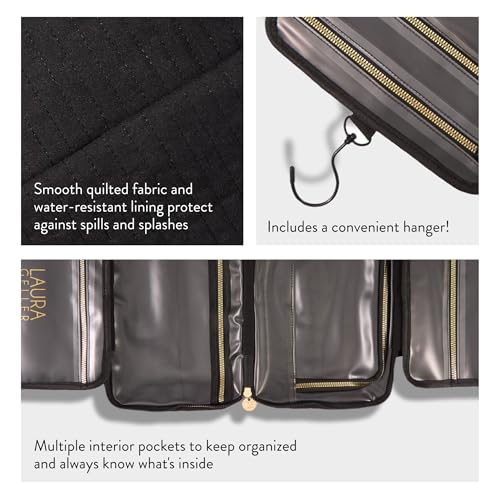 LAURA GELLER Quilted Folding Travel Makeup Bag