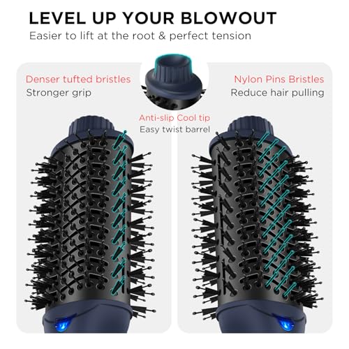 One Step Hair Dryer Brush and Styler Volumizer (Prussian Blue / 2.3" Oval Barrel)