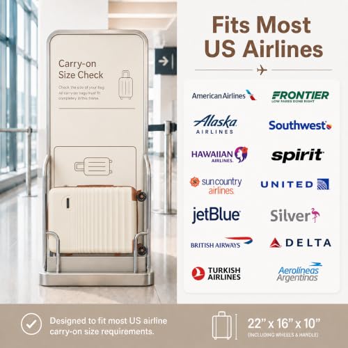 Carry On Luggage 22x14x9 Airline Approved Suitcase with Wheels (White / 3 Piece Sets (20/BP/TB))