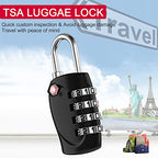 Luggage Locks TSA Approved (Black, 2P)
