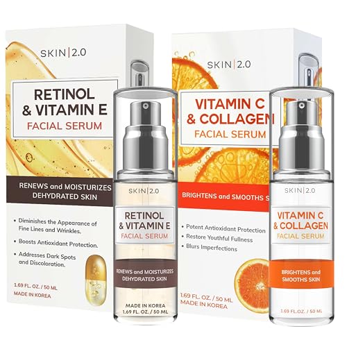 Retinol & Vitamin E + Collagen & Vitamin C Serum For Face