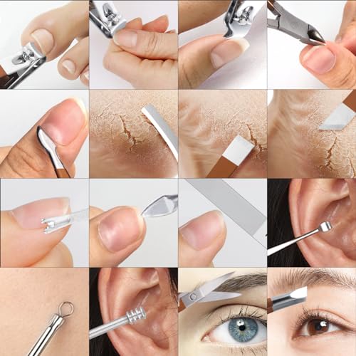 Manicure Set Professional Nail Clippers Pedicure Kit (Brown)