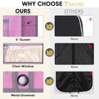 1PK Garment Bags for Hanging Clothes (Pink / 54" 1PK)