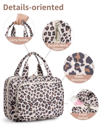 Hanging Toiletry Bag for Women (Y-Leopard / Medium)