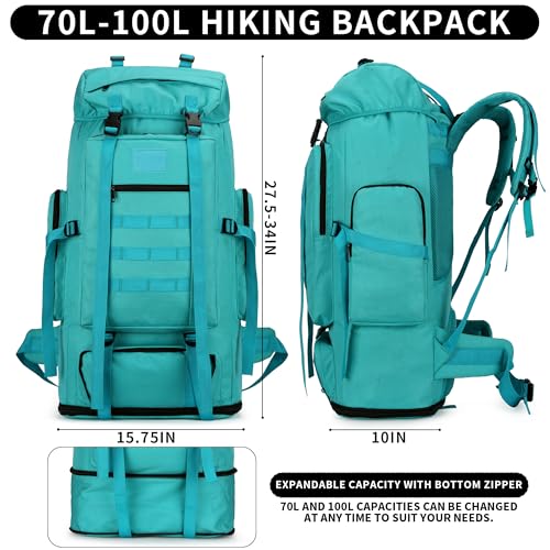 Hiking Backpack for Men 70L (100l-lakeblue)