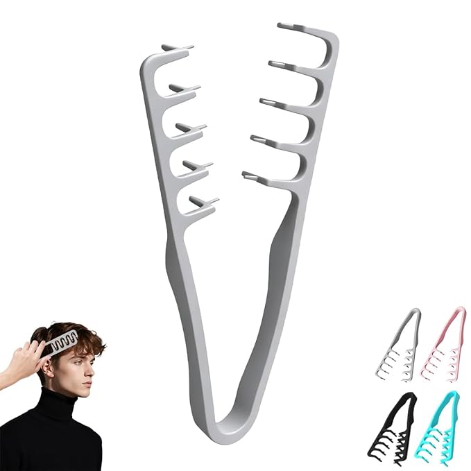 2026 Upgrade Texture Comb — Men's Fluffy Texture Hair Styling Appliances, Volume And Grooming Accessory For Women, Maximum Lift Hair Roots Volume Tool (Gray x 1pc)