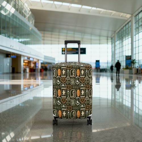 Travel Luggage Cover Suitcase Protector Fits 18 (Wilderness Mark / S)