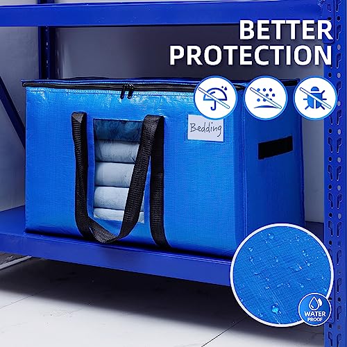4 Pack Blue Extra Large Moving Bags (Blue / 4 Large)