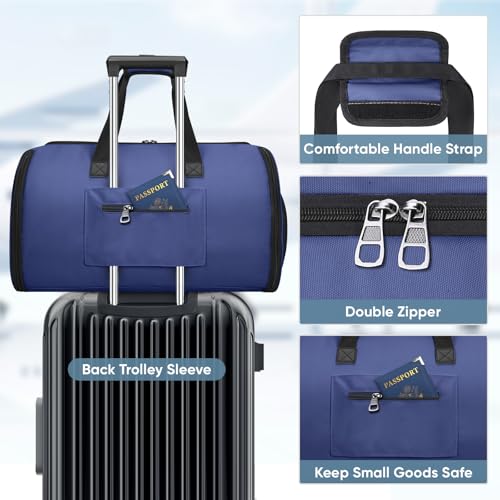 Garment Bags for Travel (Navy / Convertible)