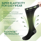 Bamboo Viscose Compression Socks for Women & Men (Large-X-Large / 3 Pairs-(black/Gray/White))