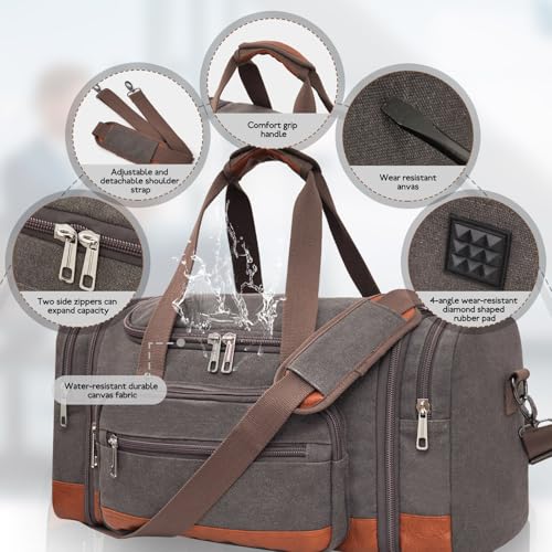 Men'S Duffle Bag For Travel (Grey)