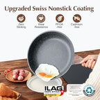 Nonstick Frying Pan Skillet (12 Inch / Gray)