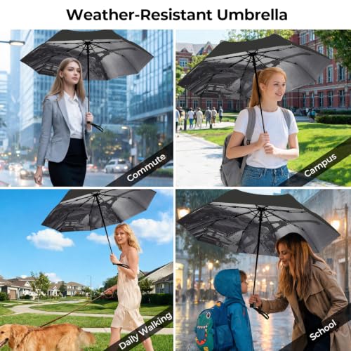 Compact Travel Umbrella (Eiffel Tower (Auto) / 44 inches)