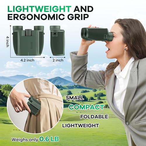 10x25 Binoculars (Military Green)