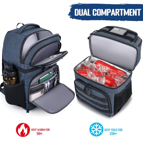 Lunch Backpack for Men (Army Blue)