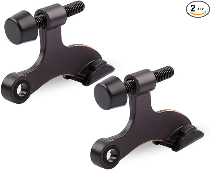 HOMOTEK 2 Pack Hinge Pin Oil Rubbed Bronze Door Stopper, Adjustable Deluxe by HOMOTEK