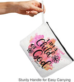 I Am A Child Of God Makeup Bag, Funny Cosmetic Bag for Goddaughter, Inspirational Gifts for Christian, Baptism Gifts for Godchild, First Communion Gifts, Catholic Gifts for Women