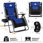 Oversized Zero Gravity Chairs Set of 2 (Blue / Set of 2)