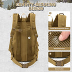 35L Military Tactical Backpack for Men (Khaki / Medium-35L)