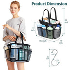 Mesh Shower Caddy Portable (2 Pack Black / XL (Dorm Caddy))